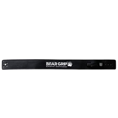 BEAR GRIP Power Belt - Elite Edition Premium Double Pong Weight Lifting Belt