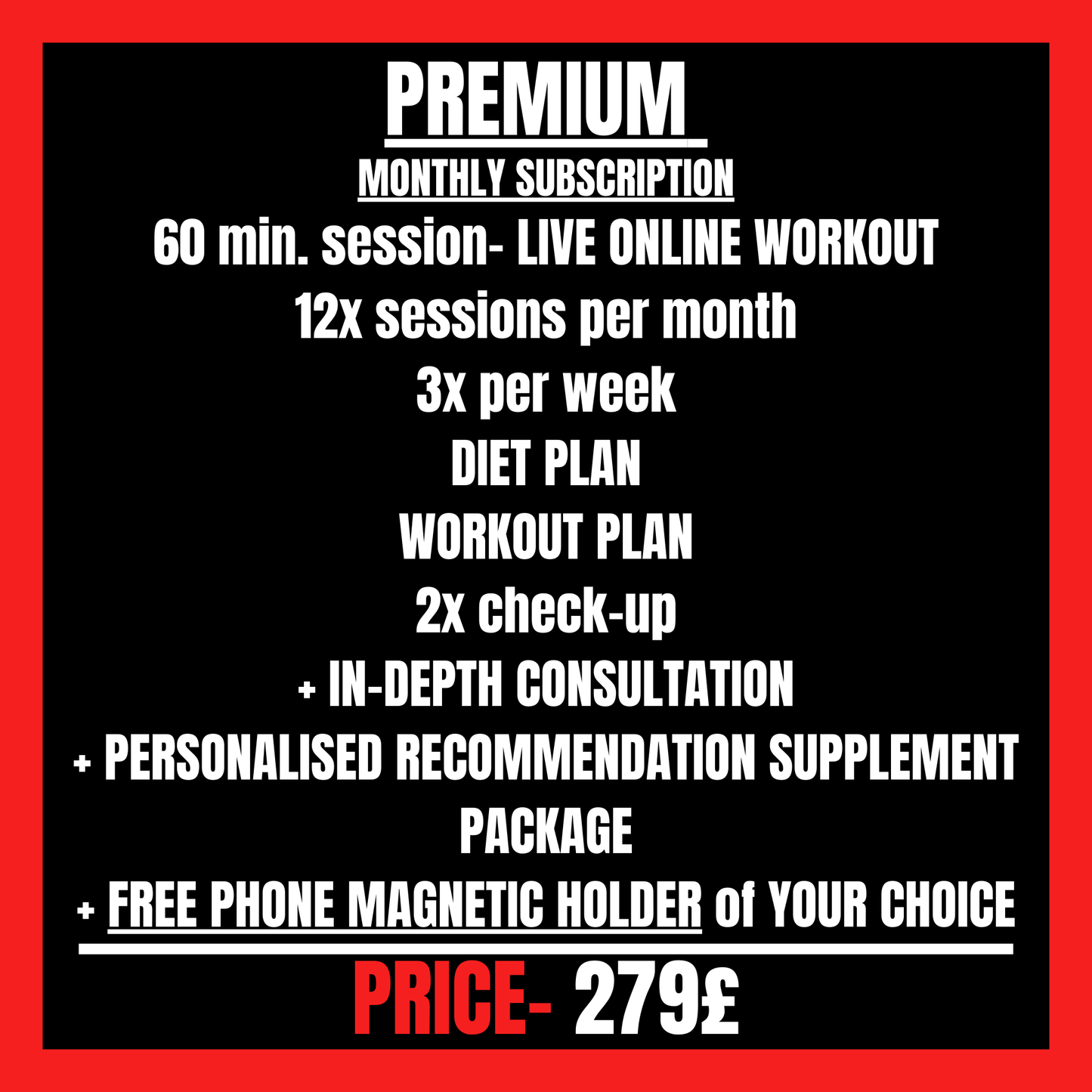 PREMIUM- MONTHLY SUBSCRIPTION