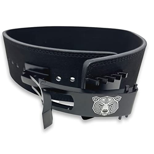 BEAR GRIP Power Belt - Elite Edition Premium Double Pong Weight Lifting Belt