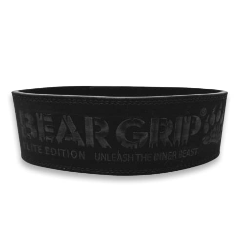 BEAR GRIP Power Belt - Elite Edition Premium Double Pong Weight Lifting Belt