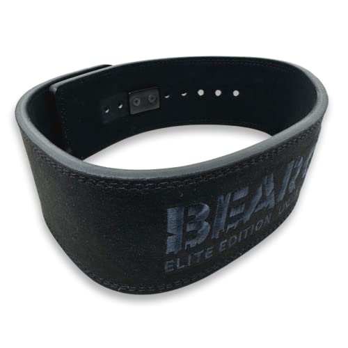 BEAR GRIP Power Belt - Elite Edition Premium Double Pong Weight Lifting Belt