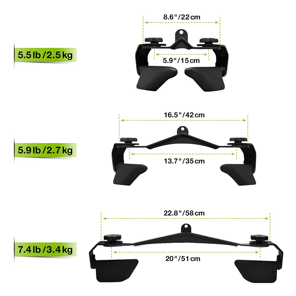 SevnElk Rowing Handle LAT Pull Down Attachment,Multifunction Fitness Gripper for Cable Machine Weight Lifting, Tricep Back Muscles Training, Home&Gym Workout Equipment