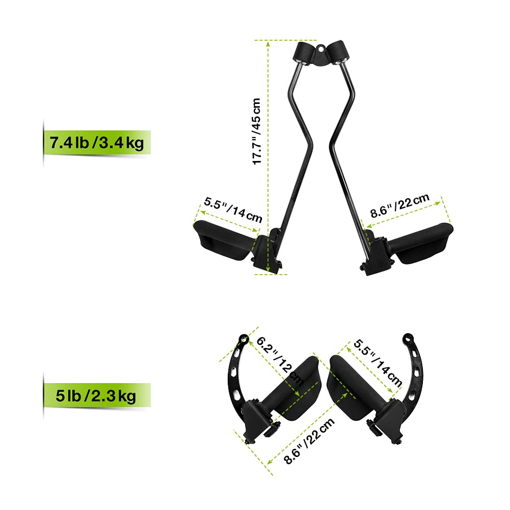 SevnElk Rowing Handle LAT Pull Down Attachment,Multifunction Fitness Gripper for Cable Machine Weight Lifting, Tricep Back Muscles Training, Home&Gym Workout Equipment