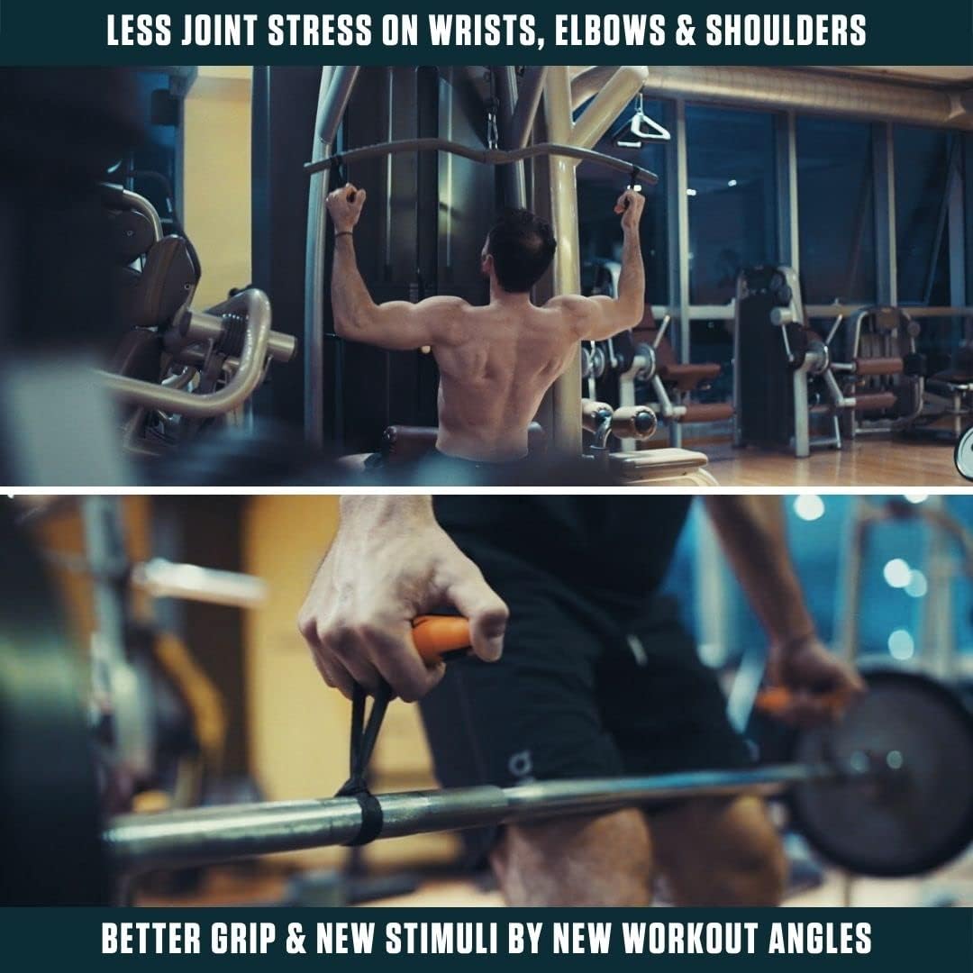 Angles90 Gym Pull Up Handles for Bar - Neutral Grip Lat Pulldown Attachments - T-bar Row Cable Machine - D Handle Tricep Rope - Lifting Handle - Cable Handle - Angle Grips Gym - Gym Grips Handles