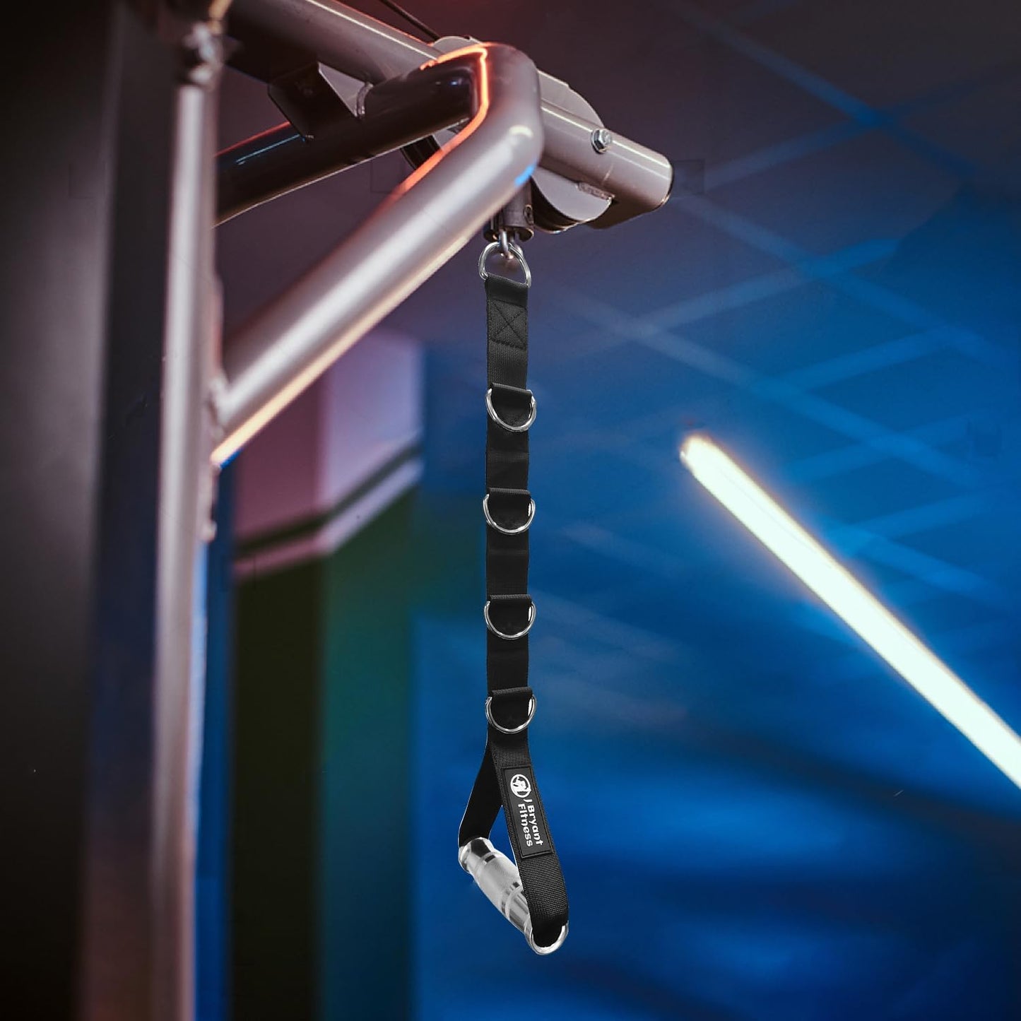 J Bryant Fitness Metallic Multi D-Ring Gym Handles Ultra-Durable Aluminum Alloy Grip Handles for Heavy-Duty Workout-Ideal for Pulley LAT Pull Down Systems, Black