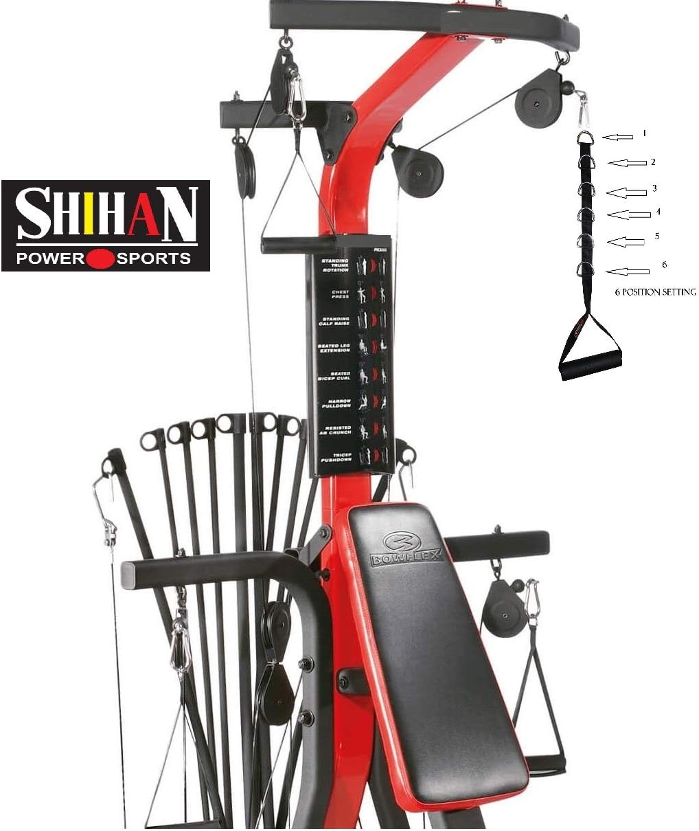 SHIHAN POWER-SPORTS 6-D STIRRUP HANDLE Adjustable Gym Machine Attachment 6-D Ring Attachment Cable Machine Workout Cable Cross Over Handle