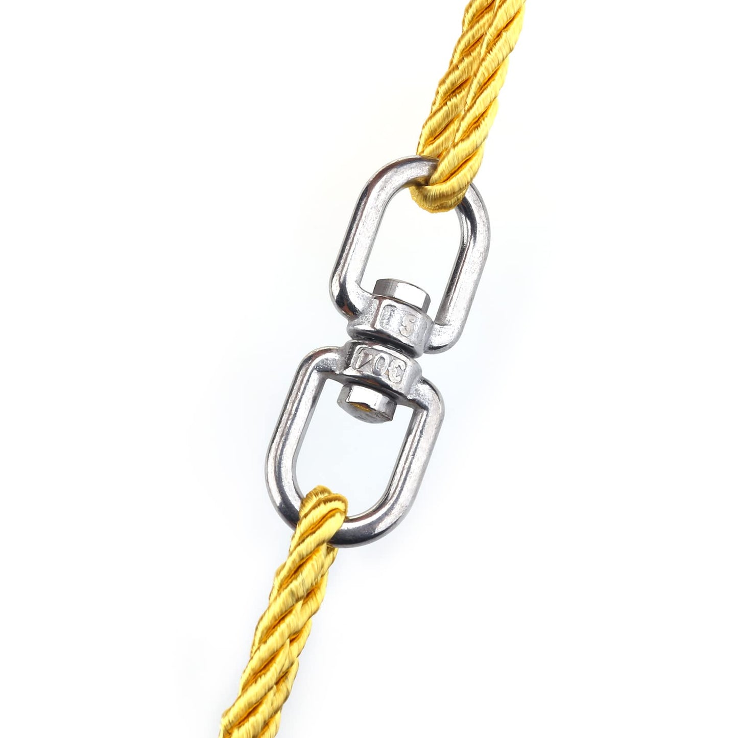 SUPDMZJ (2PCS M5 Stainless Steel Swivel Ring Double End Swivel Eye Hook Stainless Steel Eye-to-Eye Swivel Shackle Ring Connector, Suspended Swivel.