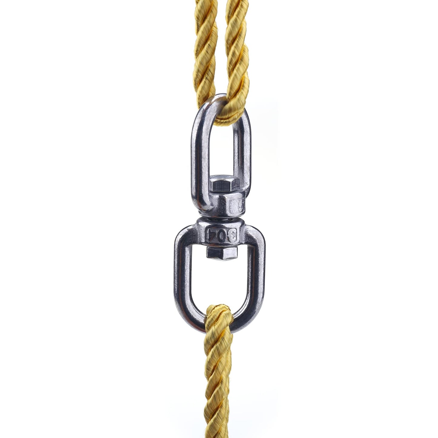 SUPDMZJ (2PCS M5 Stainless Steel Swivel Ring Double End Swivel Eye Hook Stainless Steel Eye-to-Eye Swivel Shackle Ring Connector, Suspended Swivel.