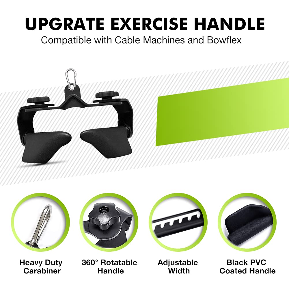 SevnElk Rowing Handle LAT Pull Down Attachment,Multifunction Fitness Gripper for Cable Machine Weight Lifting, Tricep Back Muscles Training, Home&Gym Workout Equipment