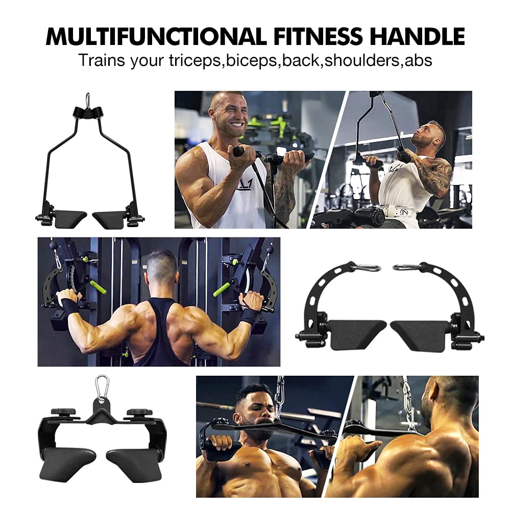 SevnElk Rowing Handle LAT Pull Down Attachment,Multifunction Fitness Gripper for Cable Machine Weight Lifting, Tricep Back Muscles Training, Home&Gym Workout Equipment