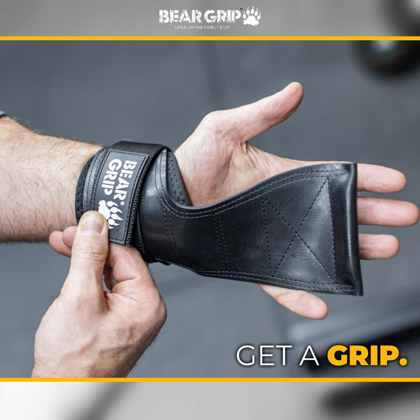 BEAR GRIP Multi Grip Straps/Hooks, Premium Heavy duty weight lifting straps/gloves