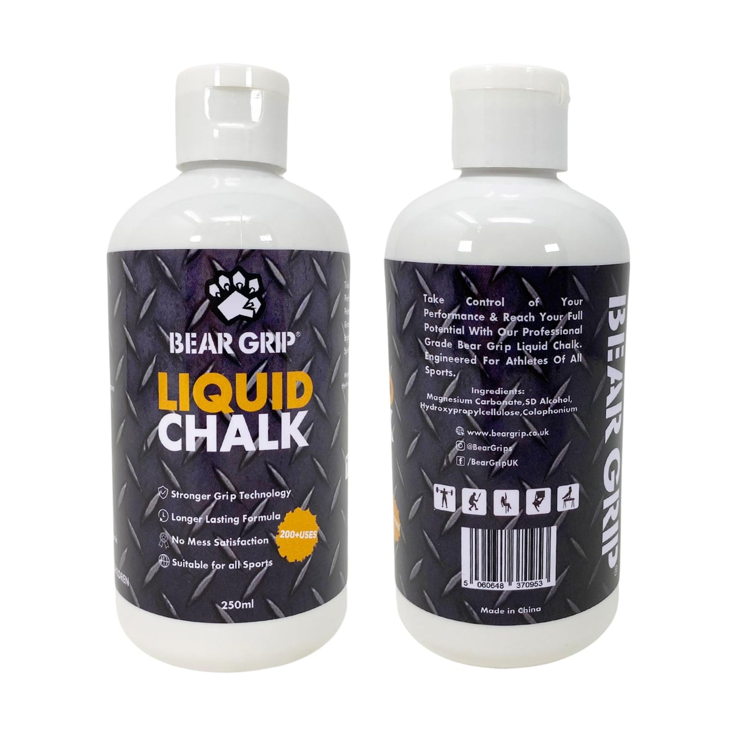 BEAR GRIP - LIQUID CHALK | Sports Chalk | Sweat Free Hands | Crossfit | Weight Lifting | Power Lifting | Rock Climbing | Bodybuilding