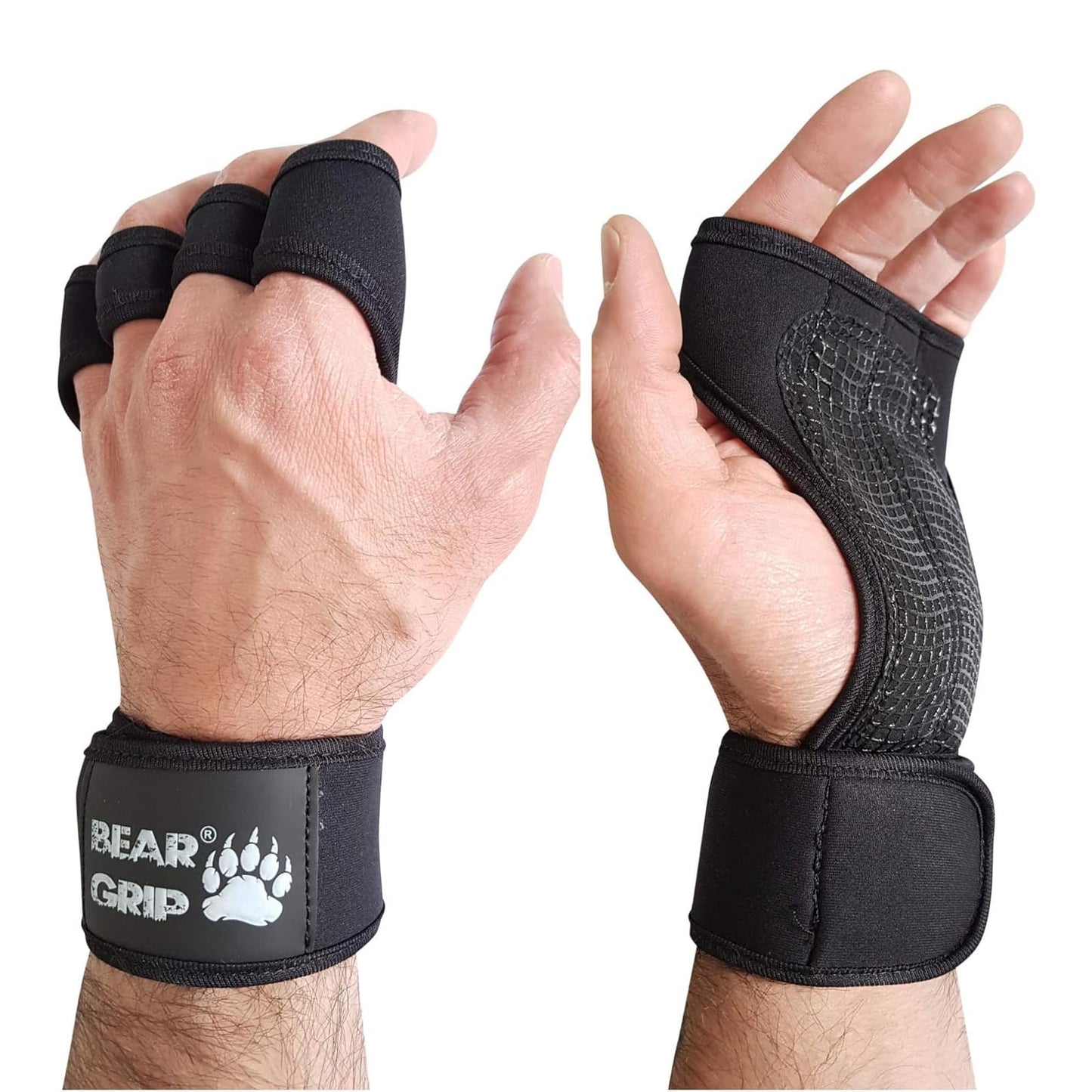 BEAR GRIP - Open Workout Gloves for Crossfit, Bodybuilding, callisthenics, Powerlifting