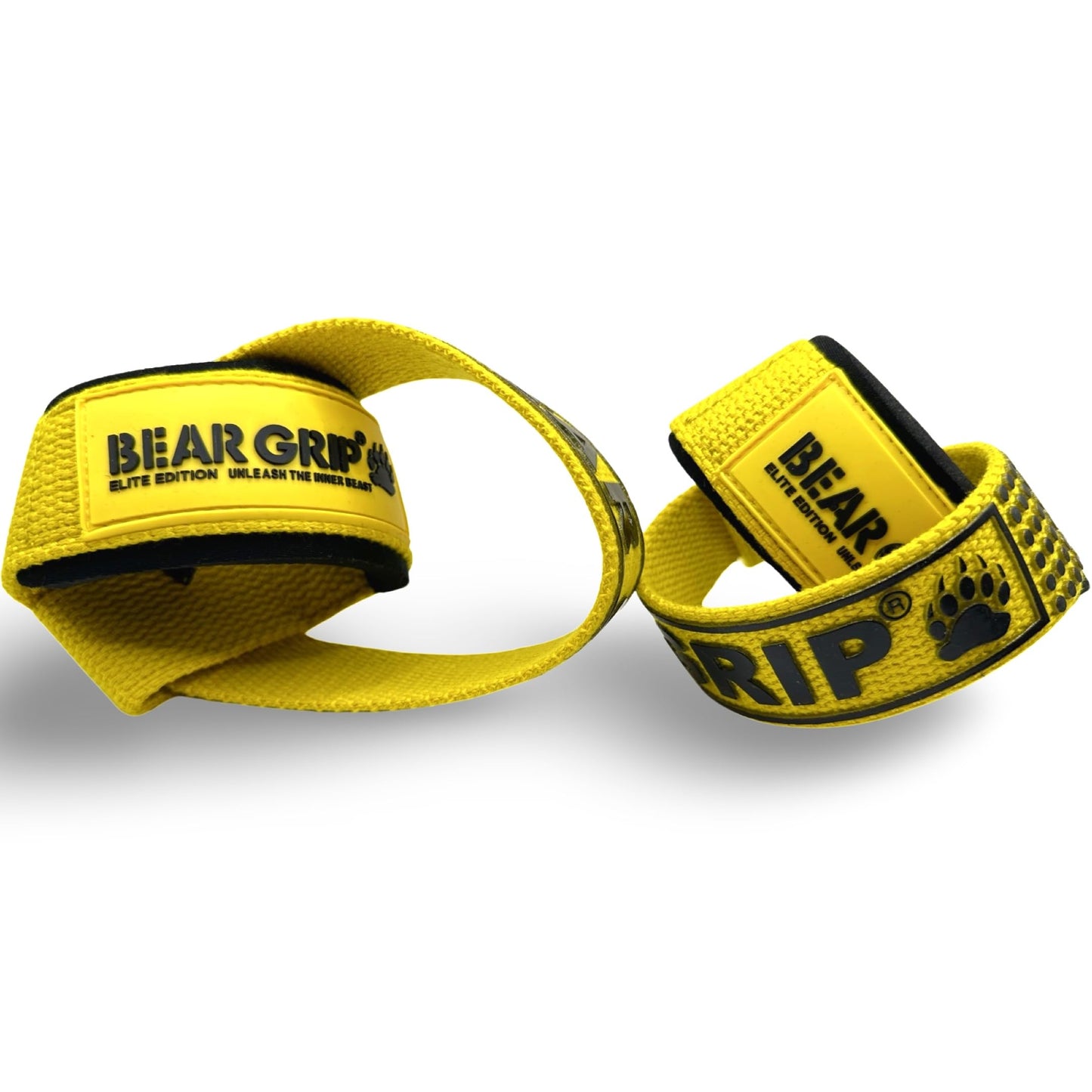 BEAR GRIP Straps - Premium Neoprene Padded Heavy Duty Double Stitched Weight Lifting Gym Straps, Deadlift, Gym Accessories for Men and Women, Advanced Gel Grip, 100% cotton, Extra long length