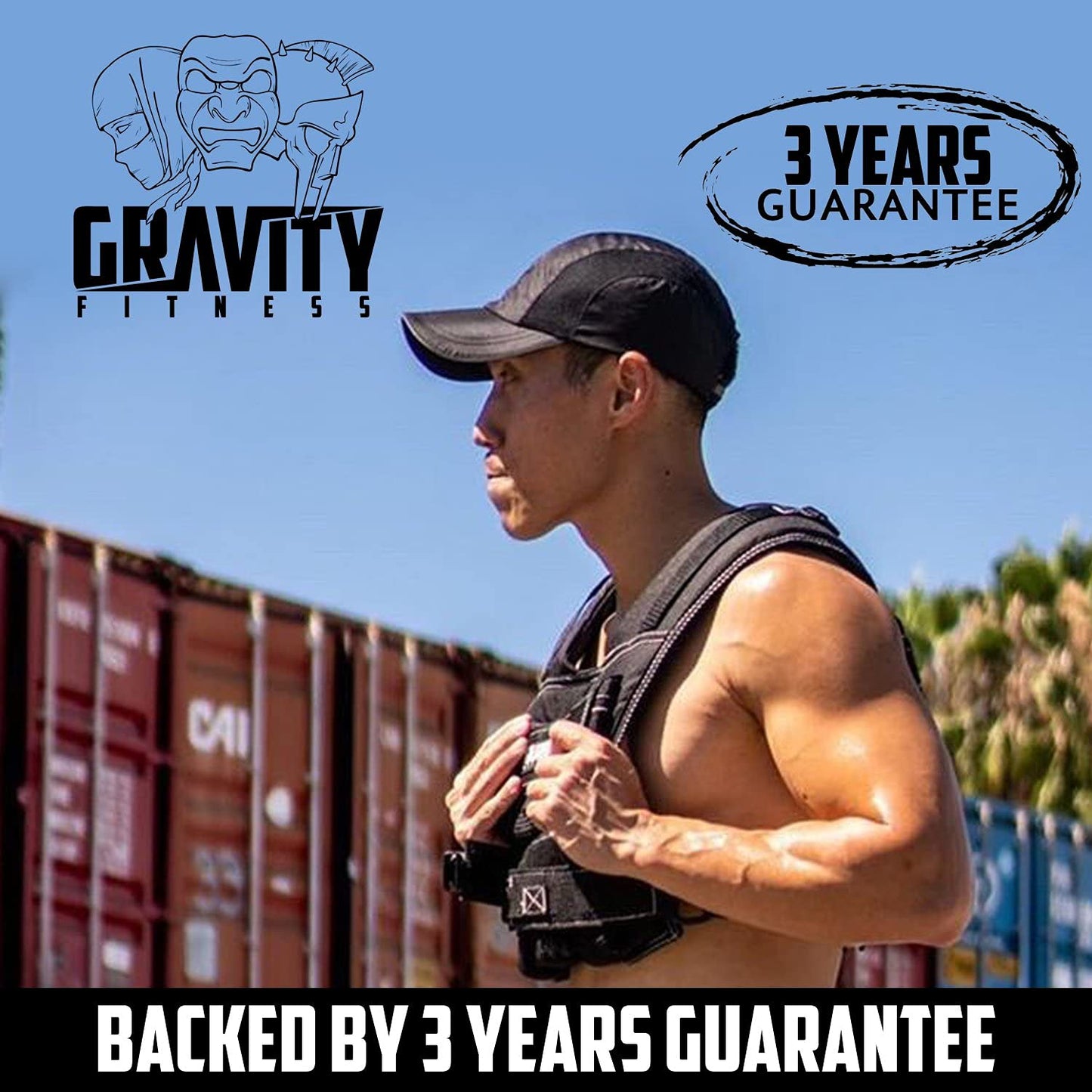 Gravity Fitness 20kg Weighted Vest - Fully adjustable. Calisthenics, Crossfit, Strength Training, home and commercial use.