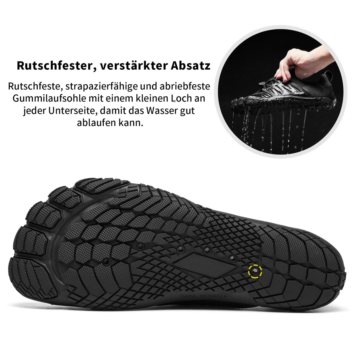 Racqua Water Shoes Quick Dry Barefoot Lightweight Aqua Shoes Beach Swim Pool Hiking Sport Shoes