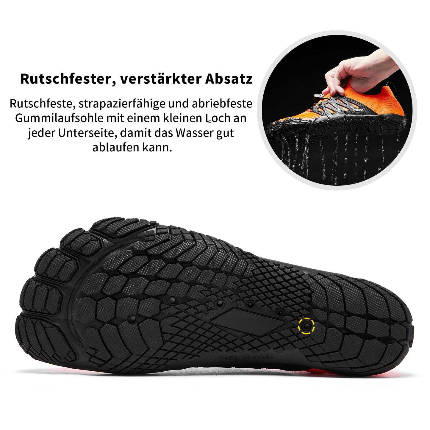 Racqua Water Shoes Quick Dry Barefoot Lightweight Aqua Shoes Beach Swim Pool Hiking Sport Shoes