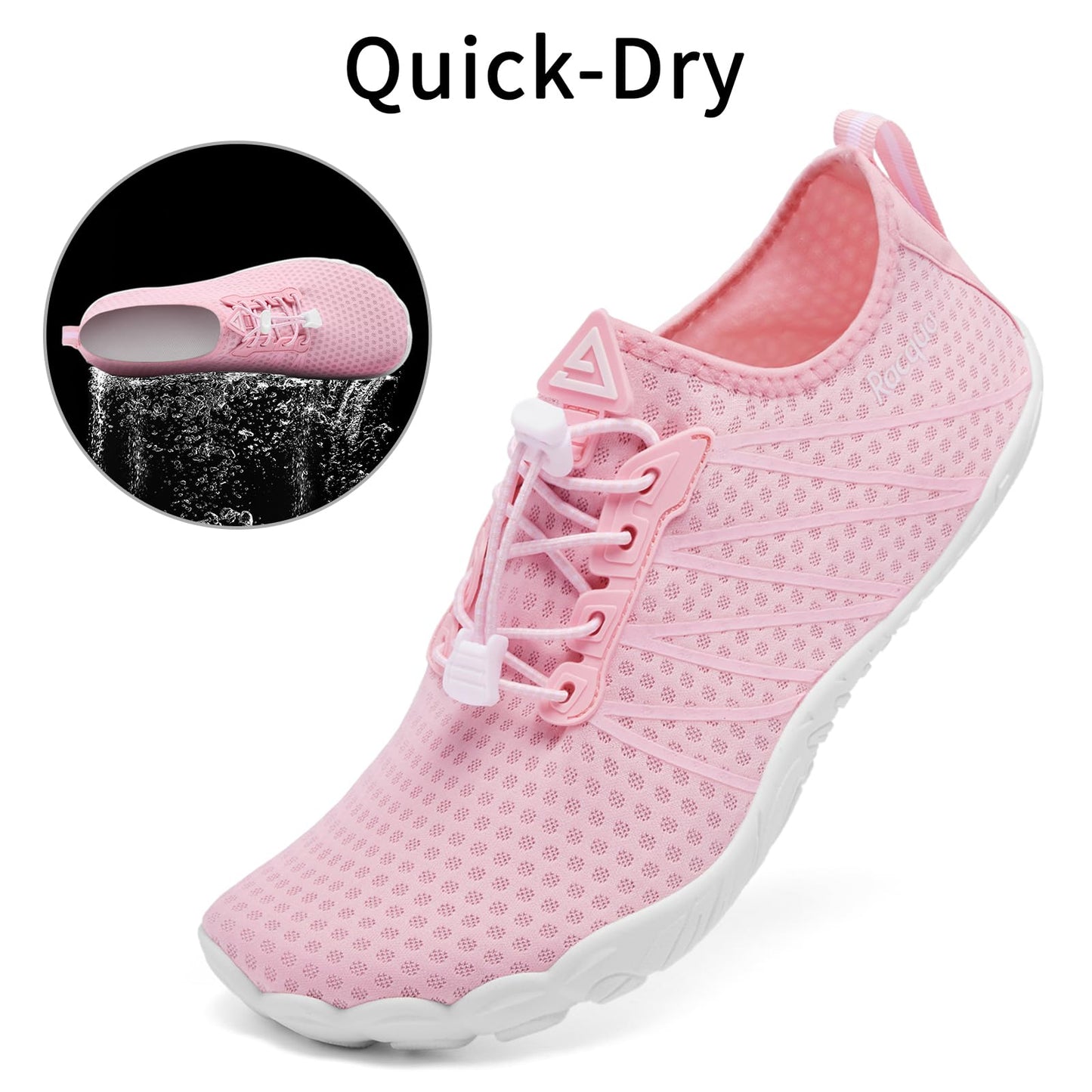 Racqua Water Shoes Quick Dry Barefoot Lightweight Aqua Shoes Beach Swim Pool Hiking Sport Shoes
