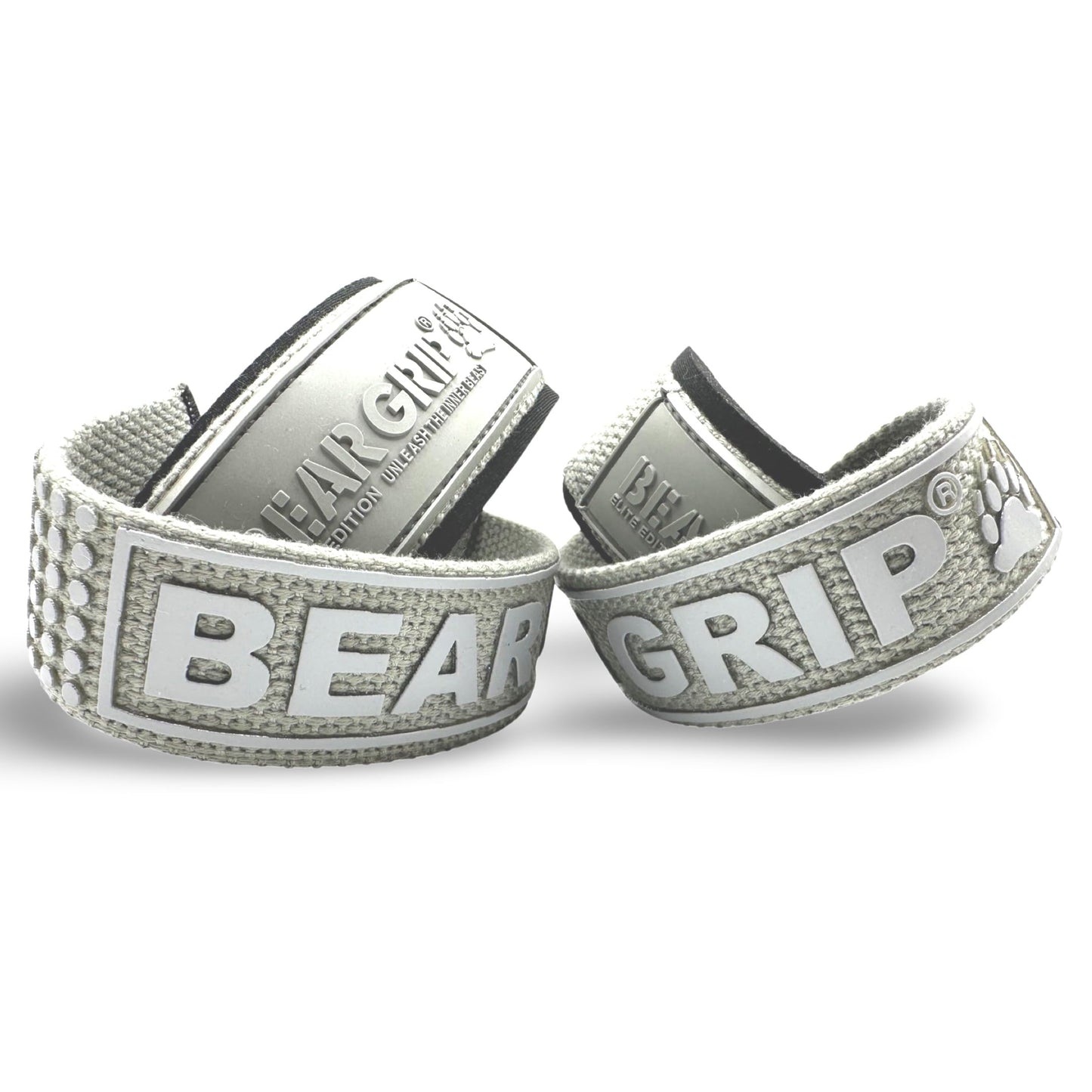 BEAR GRIP Straps - Premium Neoprene Padded Heavy Duty Double Stitched Weight Lifting Gym Straps, Deadlift, Gym Accessories for Men and Women, Advanced Gel Grip, 100% cotton, Extra long length