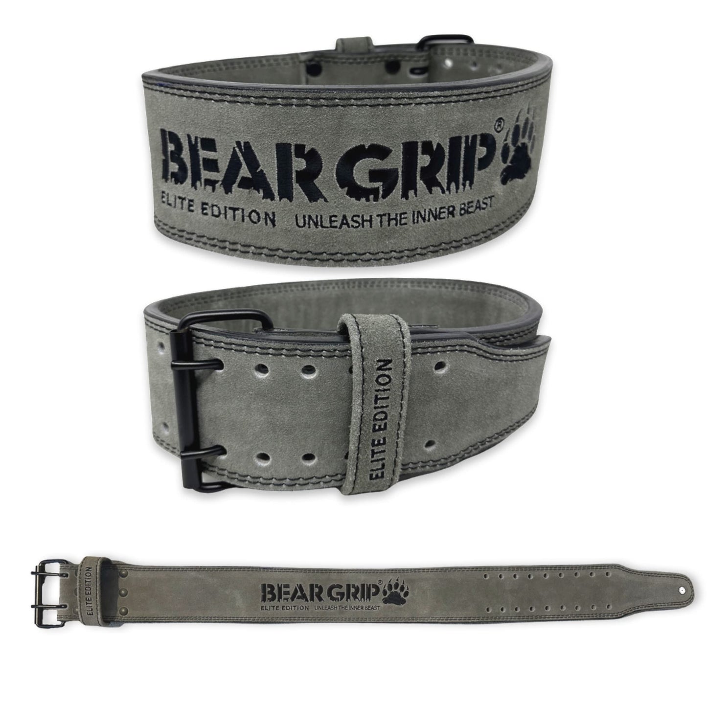 BEAR GRIP Power Belt - Elite Edition Premium Double Pong Weight Lifting Belt