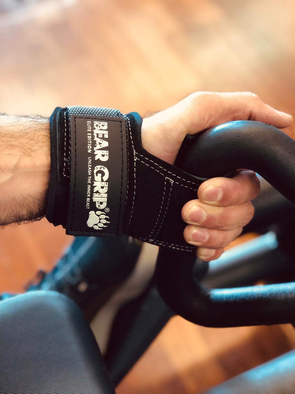 BEAR GRIP Multi Grip Straps/Hooks, Premium Heavy duty weight lifting straps/gloves
