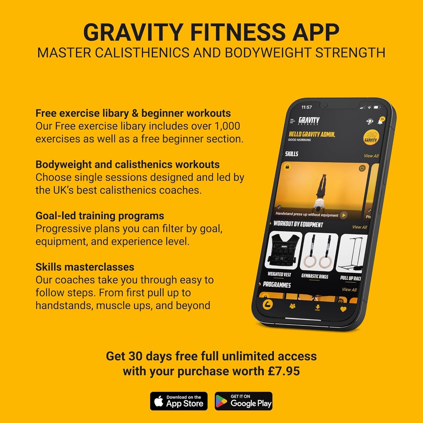 Gravity Fitness Portable Bodyweight & Pull up Rack, Perfect for home fitness, Calisthenics, Crossfit & bodyweight training