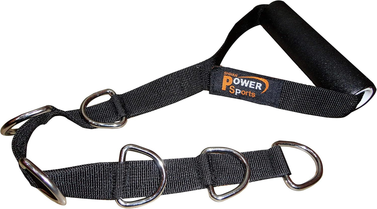 SHIHAN POWER-SPORTS 6-D STIRRUP HANDLE Adjustable Gym Machine Attachment 6-D Ring Attachment Cable Machine Workout Cable Cross Over Handle
