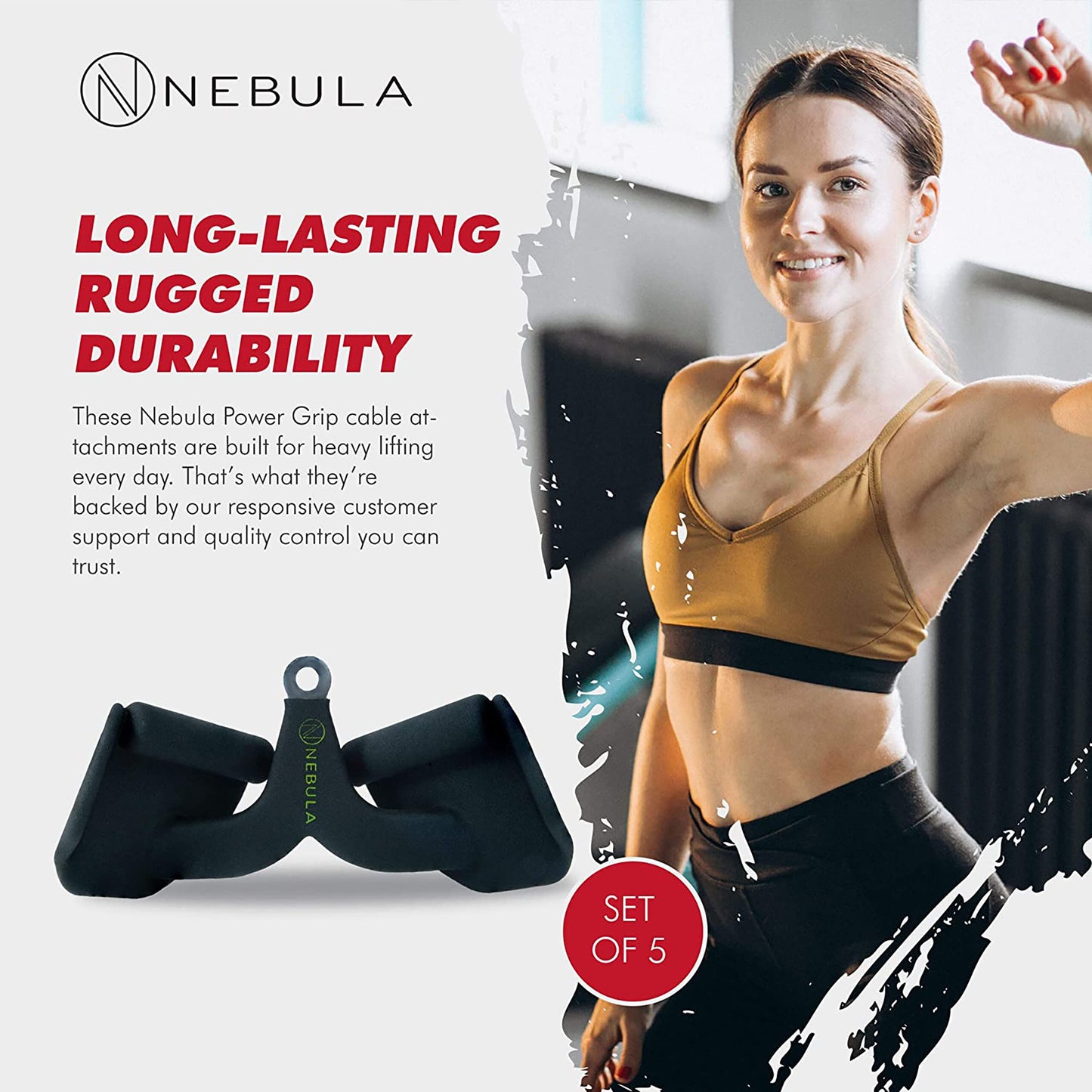 Nebula Power Bar Lat Pull Down Bar Attachments, Workout Accessory for Gym, Fitness, Weightlifting Use, Strength Training Arms, Triceps, Back, Shoulders