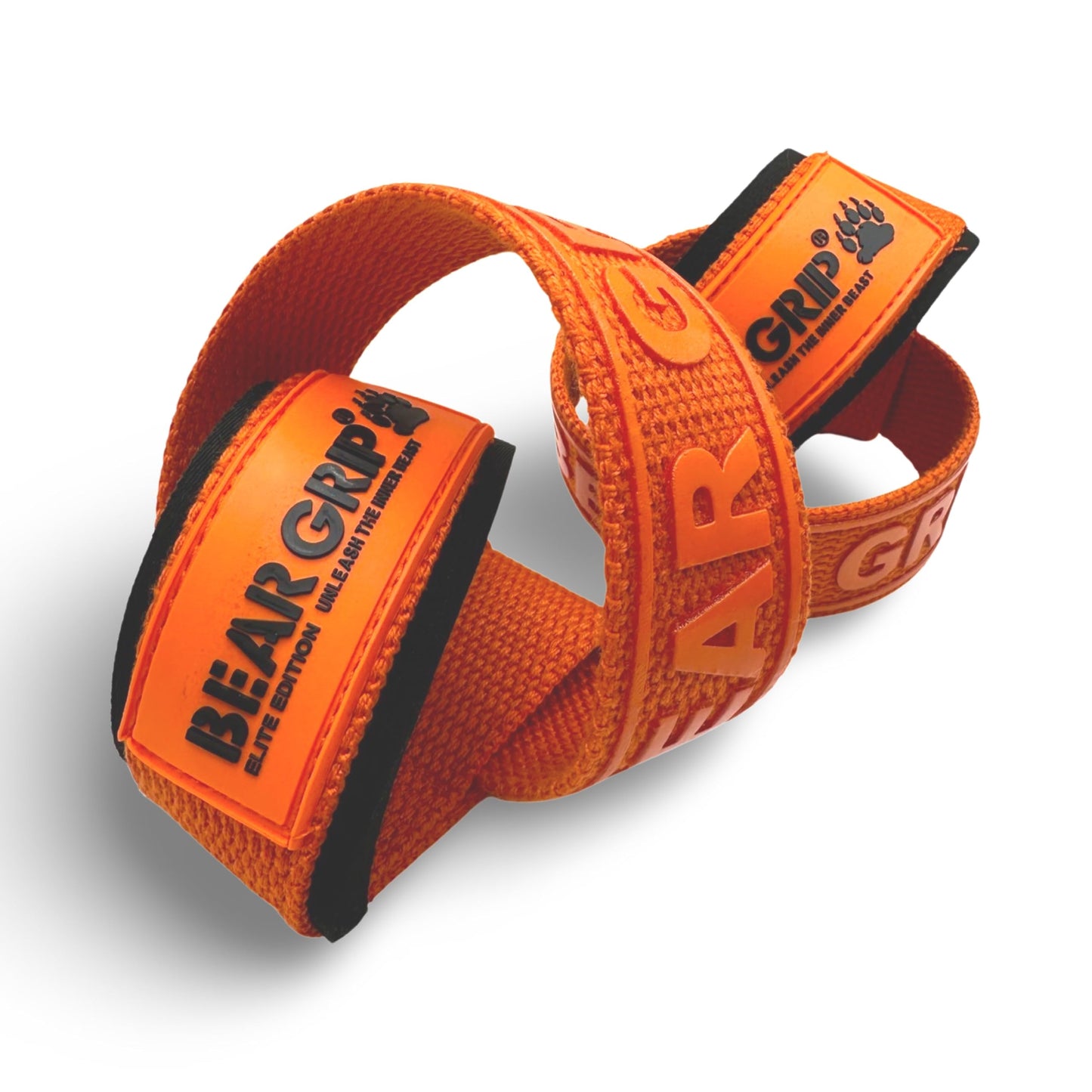 BEAR GRIP Straps - Premium Neoprene Padded Heavy Duty Double Stitched Weight Lifting Gym Straps, Deadlift, Gym Accessories for Men and Women, Advanced Gel Grip, 100% cotton, Extra long length