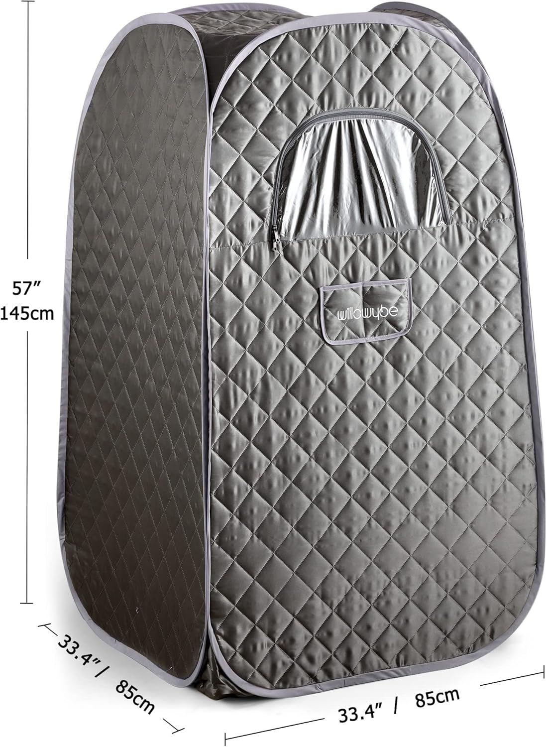 WILLOWYBE Portable Steam Sauna with Bluetooth Control, Steamer, Body Tent, Foldable Chair | Personal Home Spa