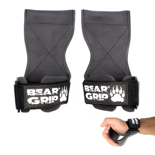 BEAR GRIP Multi Grip Straps/Hooks, Premium Heavy duty weight lifting straps/gloves
