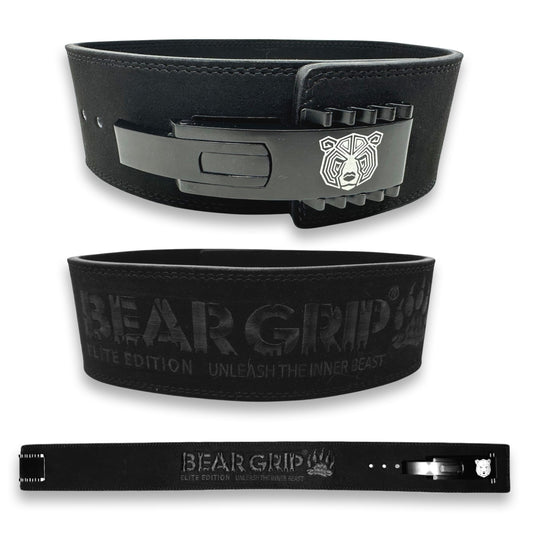 BEAR GRIP Power Belt - Elite Edition Premium Double Pong Weight Lifting Belt
